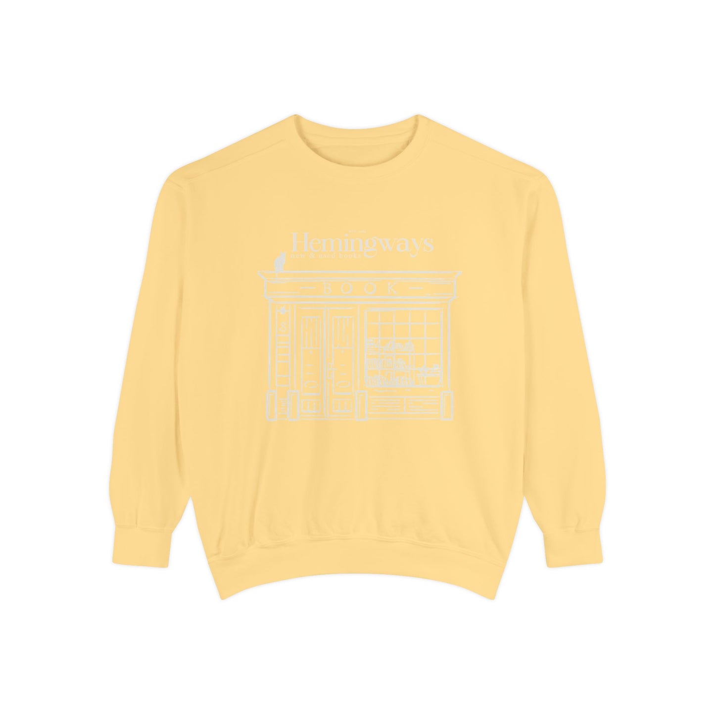 Hemingway's Bookstore Sweatshirt - Cozy Unisex Garment-Dyed Pullover