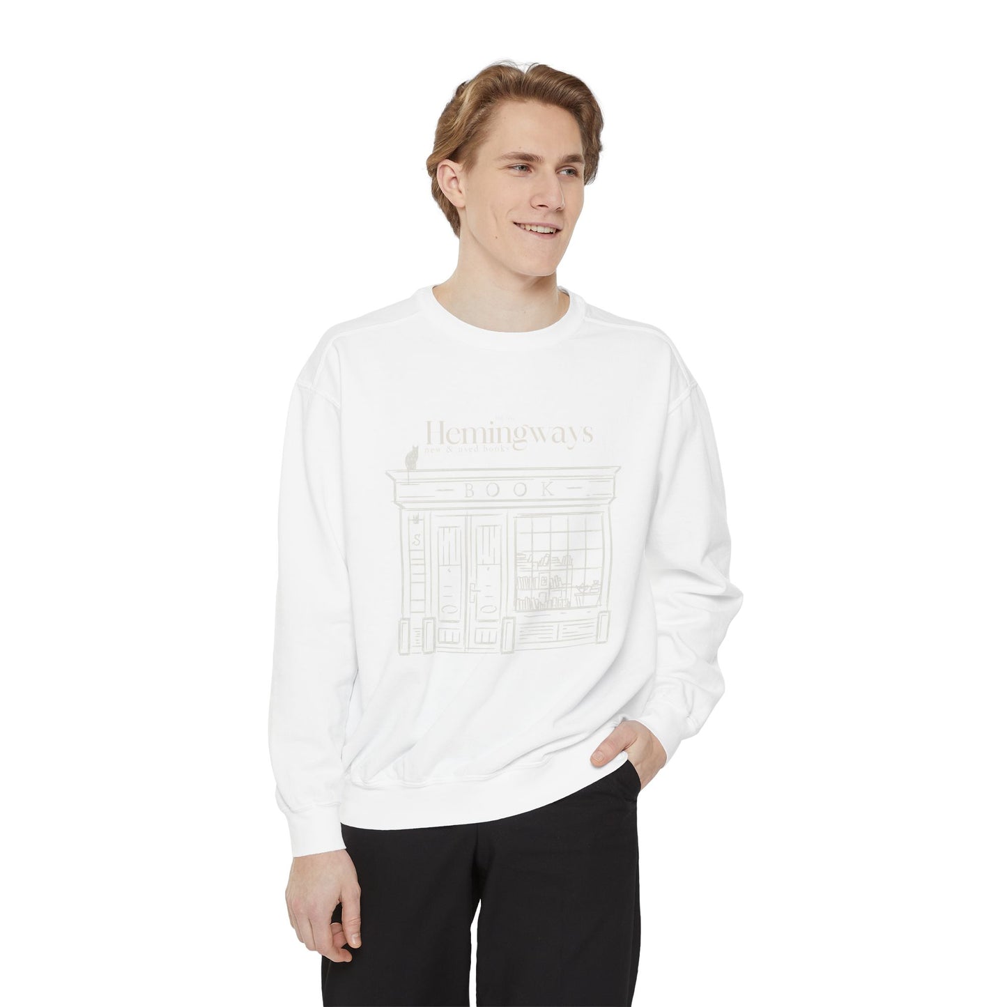 Hemingway's Bookstore Sweatshirt - Cozy Unisex Garment-Dyed Pullover