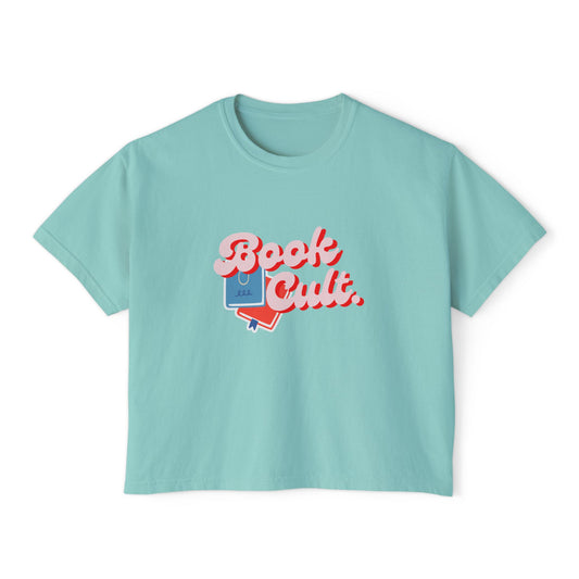 Book Cult Women's Boxy Tee - Cute Graphic Tee for Book Lovers