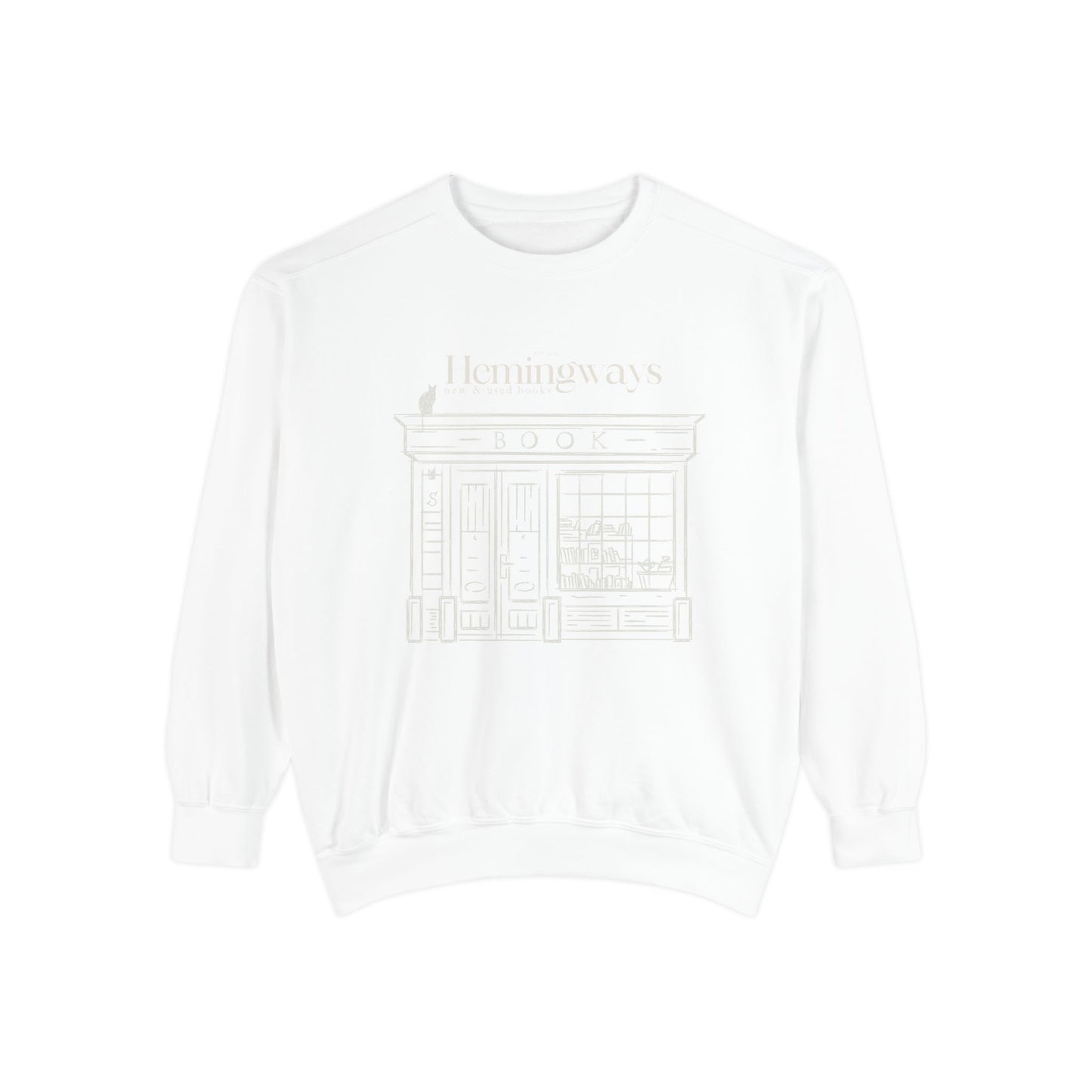 Hemingway's Bookstore Sweatshirt - Cozy Unisex Garment-Dyed Pullover