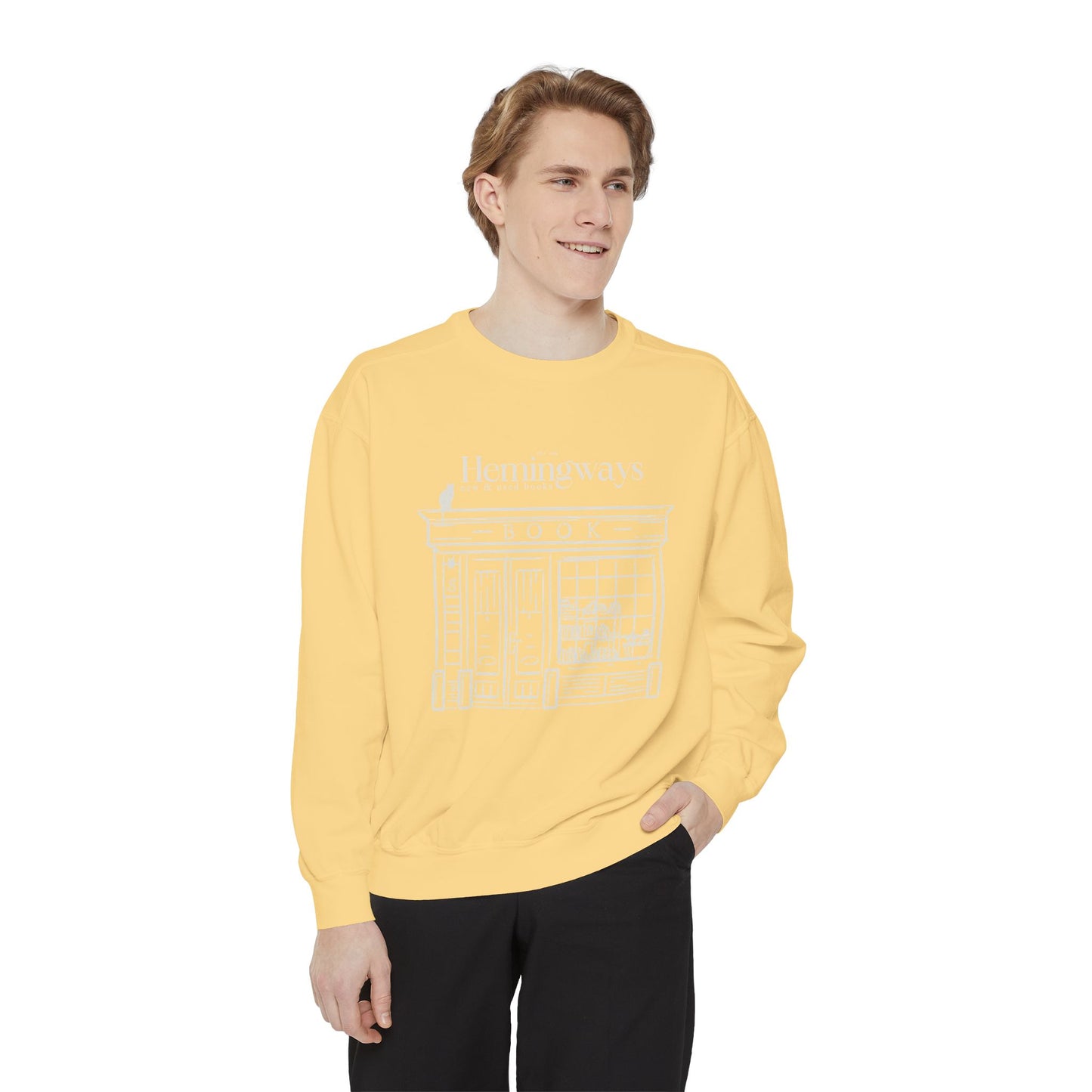 Hemingway's Bookstore Sweatshirt - Cozy Unisex Garment-Dyed Pullover