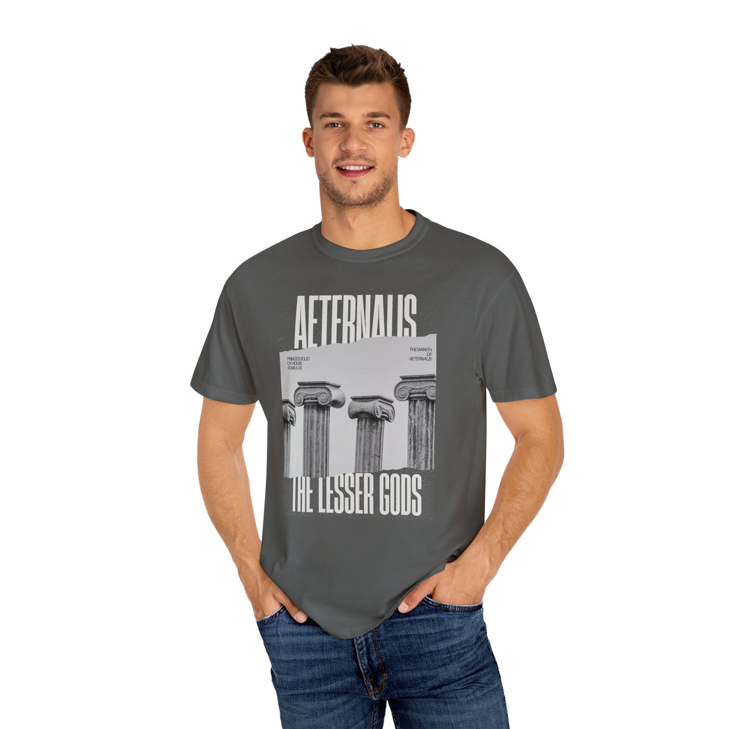 Aeternalis Unisex Garment-Dyed T-Shirt - The Lesser Gods Vintage Graphic Tee