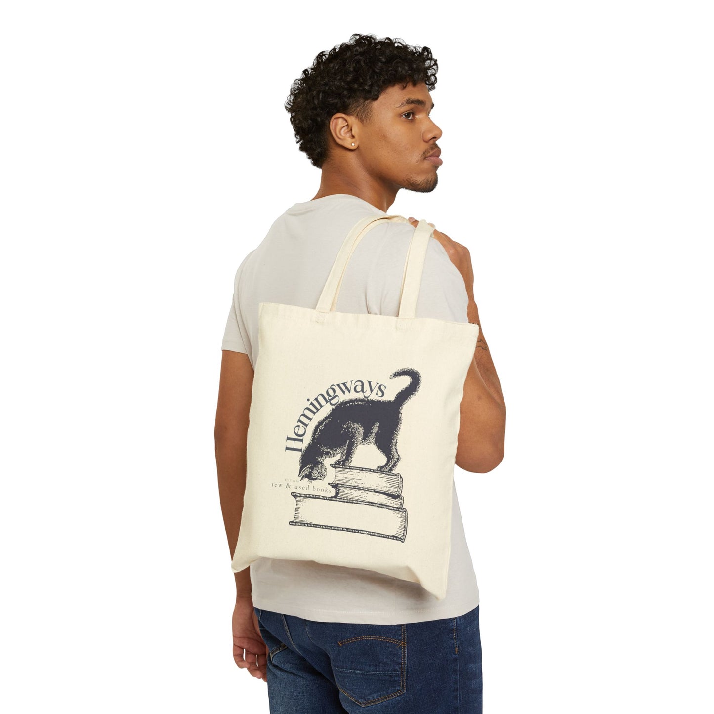 Literary Cat Tote Bag - Support Indie Authors