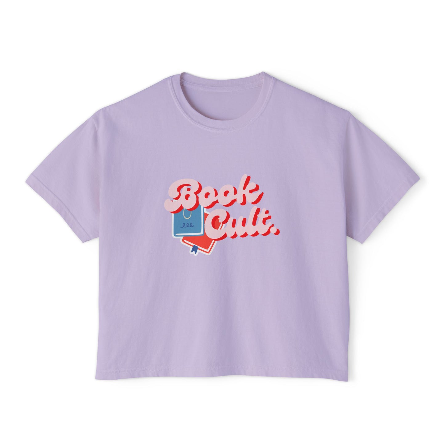 Book Cult Women's Boxy Tee - Cute Graphic Tee for Book Lovers